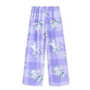 New DISNEY‎ STITCH KIDS SLEEP PANTS - SIZE XS 4/5 Purple Pajamas Fleece Bottoms
